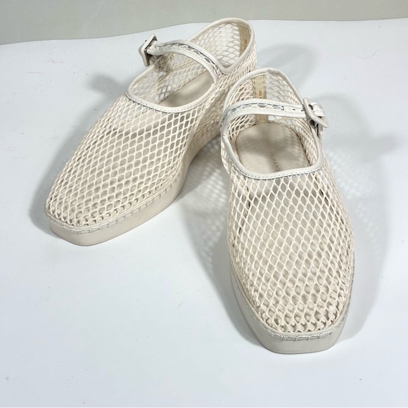 Loeffler Randall Cream Mesh Loafers - Picture 12 of 16
